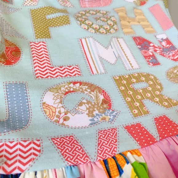 Boutique ABC Alphabet Sleeveless Multi Print Dress - Picture 4 of 6